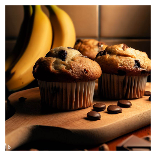 Muffins aux bananes et aux brisures de chocolat